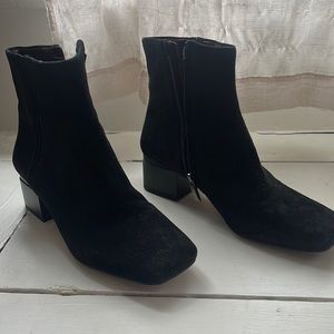 Franco Sarto Black Suede Waxtona Bootie